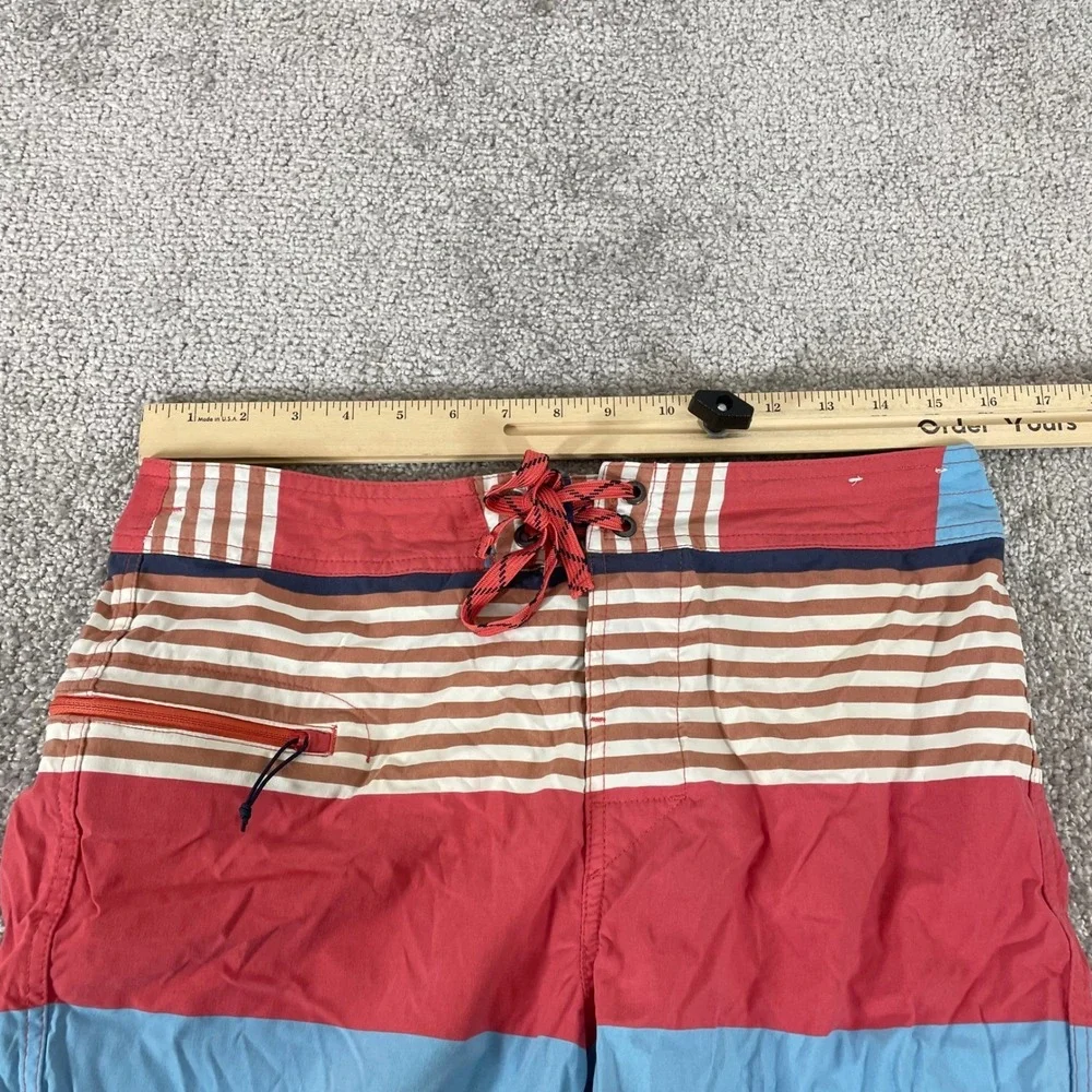 Patagonia Board Shorts Mens 32 Wavefarer Swim Trunks Striped Stretch 21